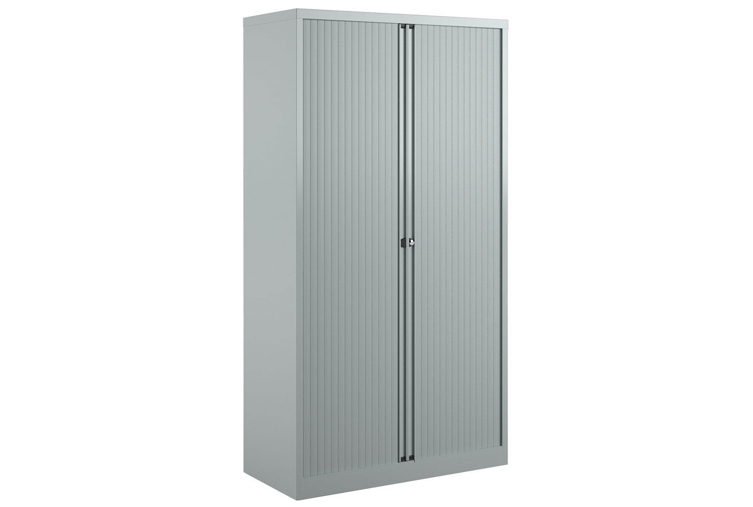 Economy Tambour Office Cupboards, 100wx47dx199h (cm), Silver, Express Delivery