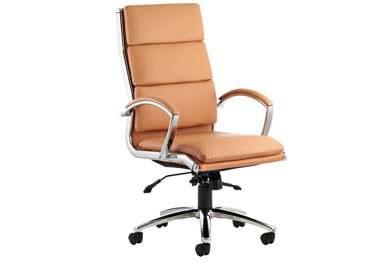 Andorra High Back Leather Faced Executive Office Chair (Tan)
