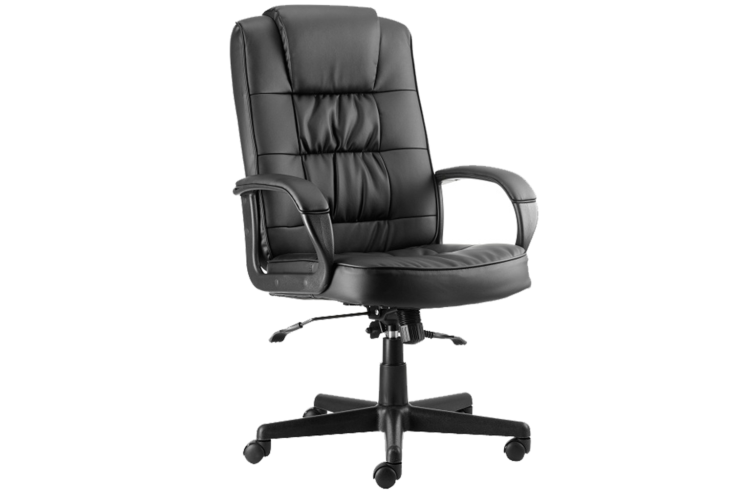 Muscat Leather Faced Executive Office Chair, Black, Express Delivery