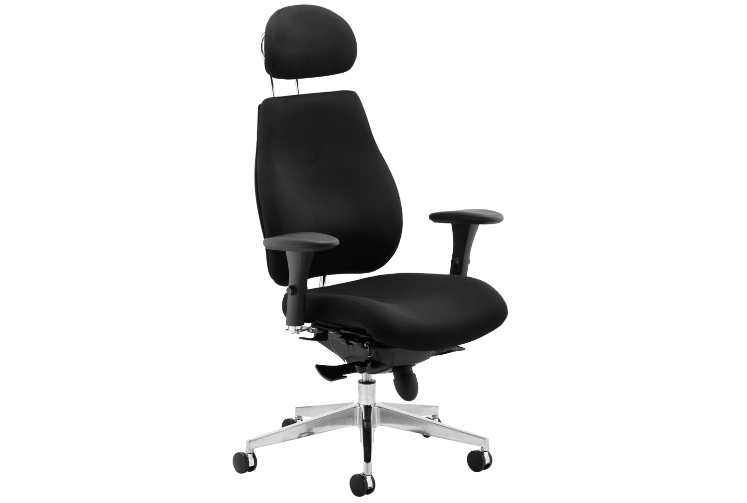 Praktikos Plus Posture Operator Office Chair With Headrest, Black