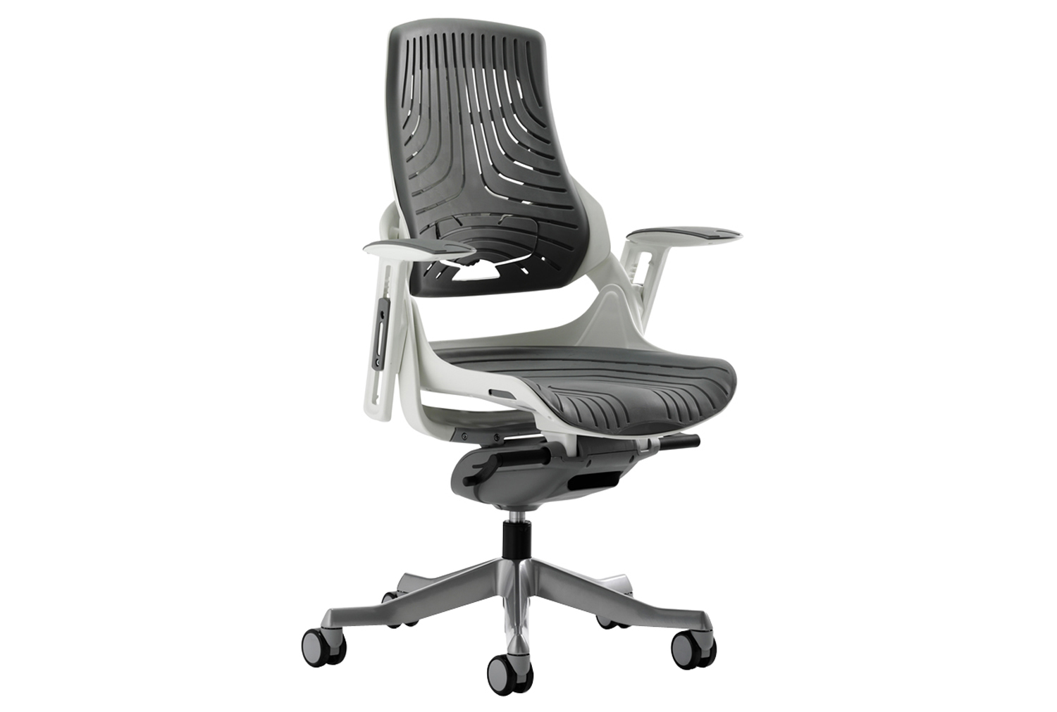 Zephyr High Back Grey Elastomer Operator Office Chair, Grey, Express Delivery