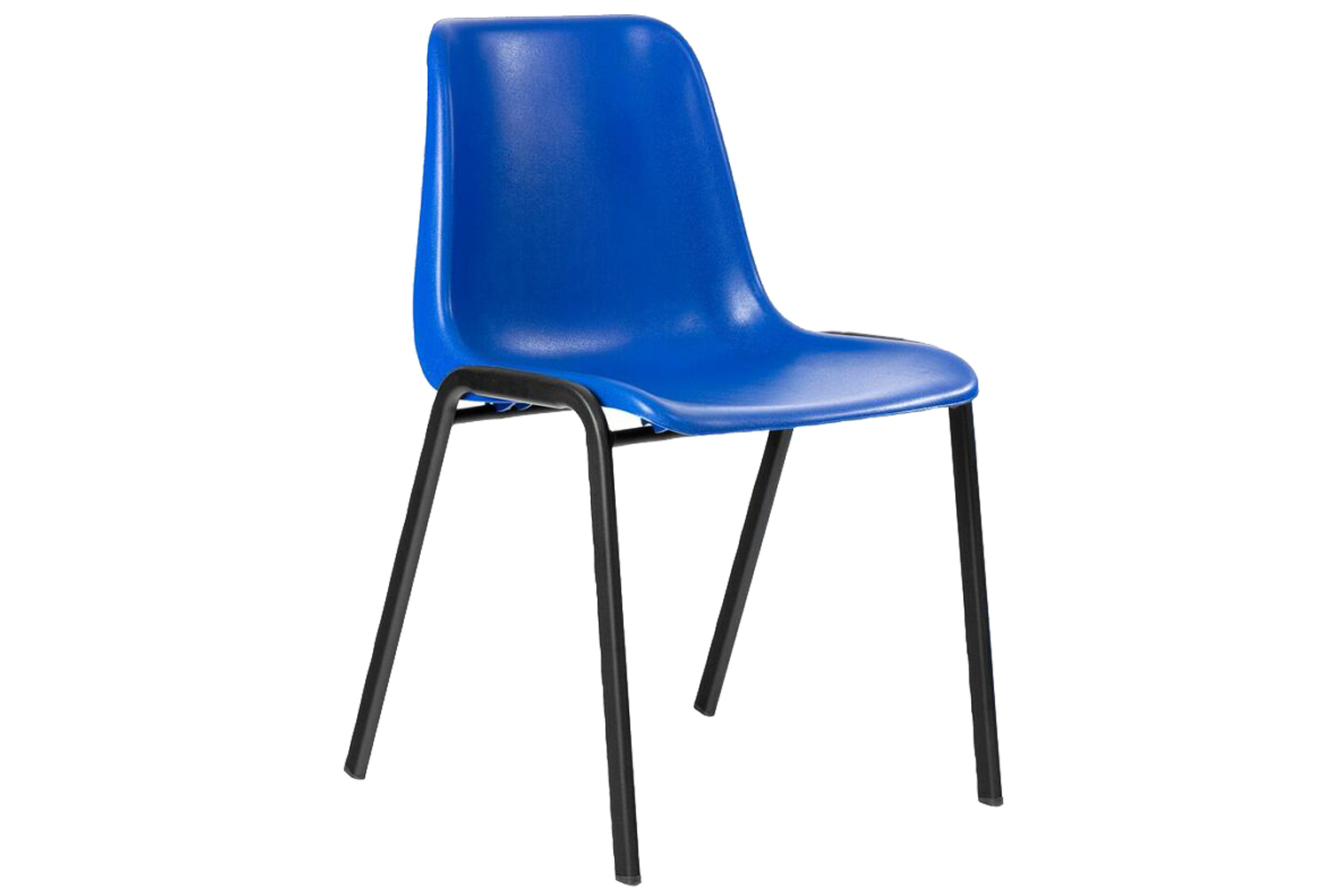 Pack Of 4 Learner Poly Stacking Classroom Chairs, Blue, Express Delivery