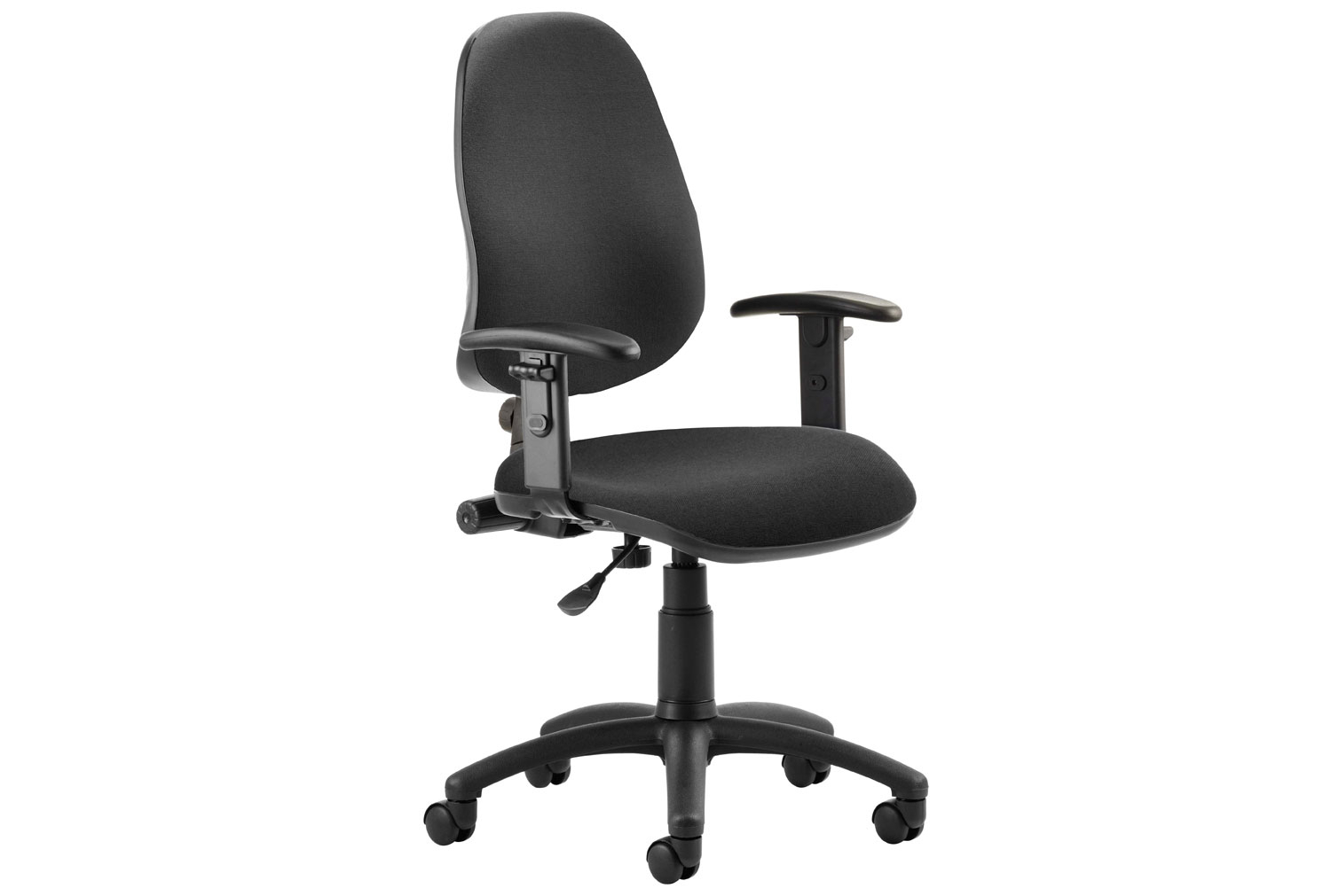 Lunar 1 Lever Operator Office Chair With Height Adjustable Arms, Black