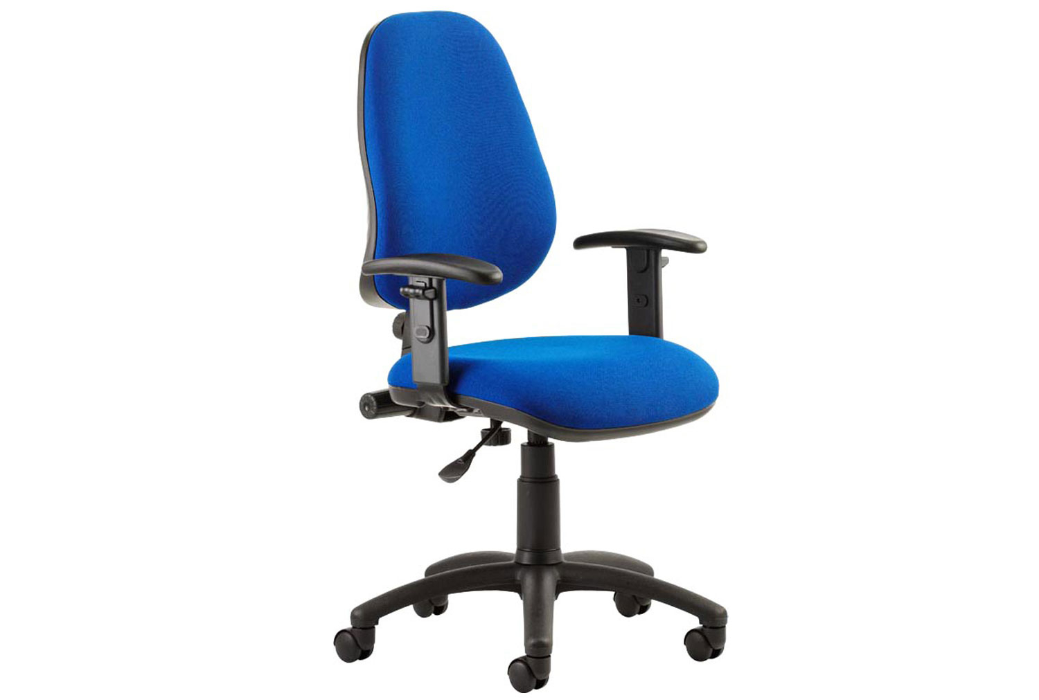 Lunar 1 Lever Operator Office Chair With Height Adjustable Arms, Blue