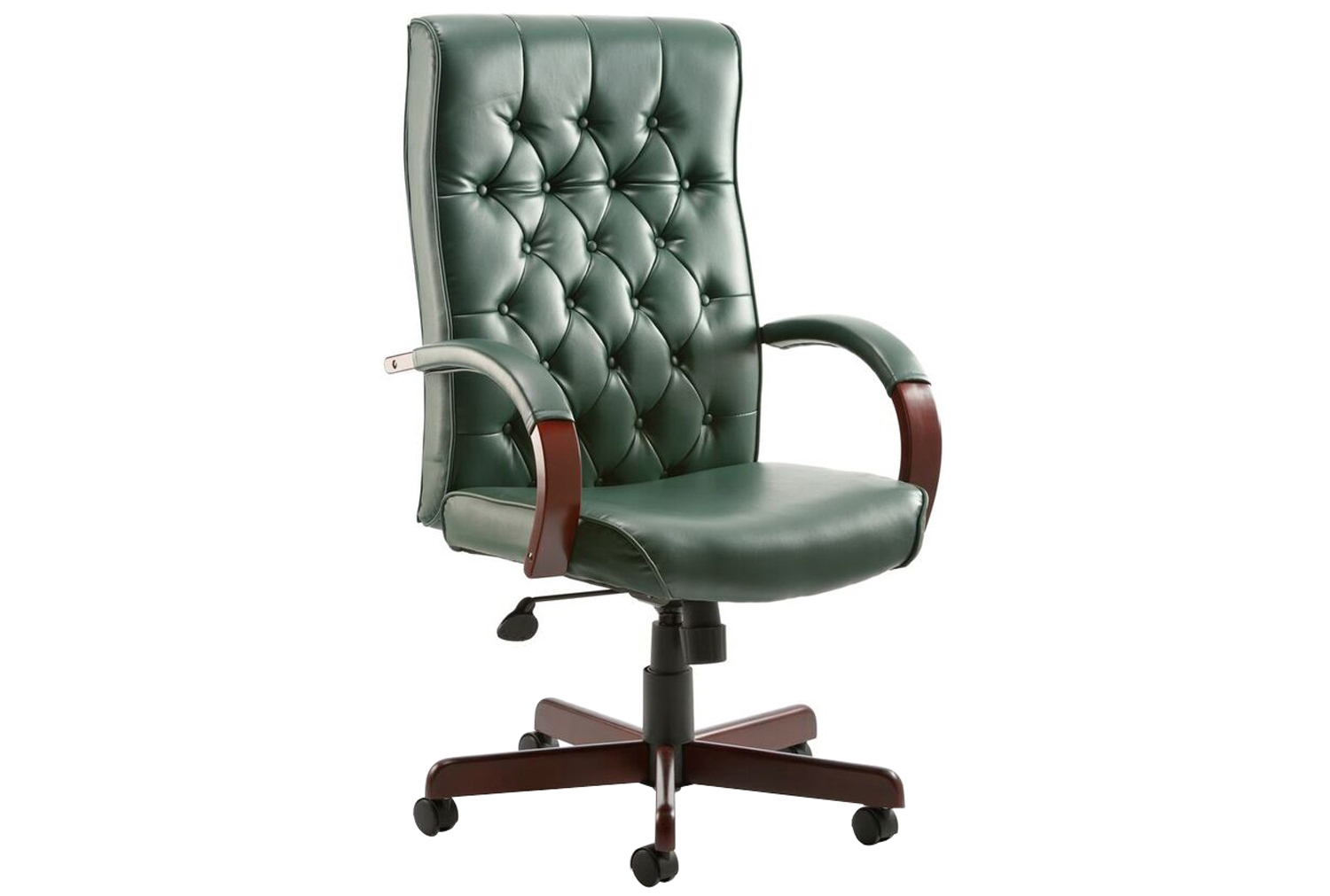 Tronso Traditional Leather Office ArmOffice Chair Green