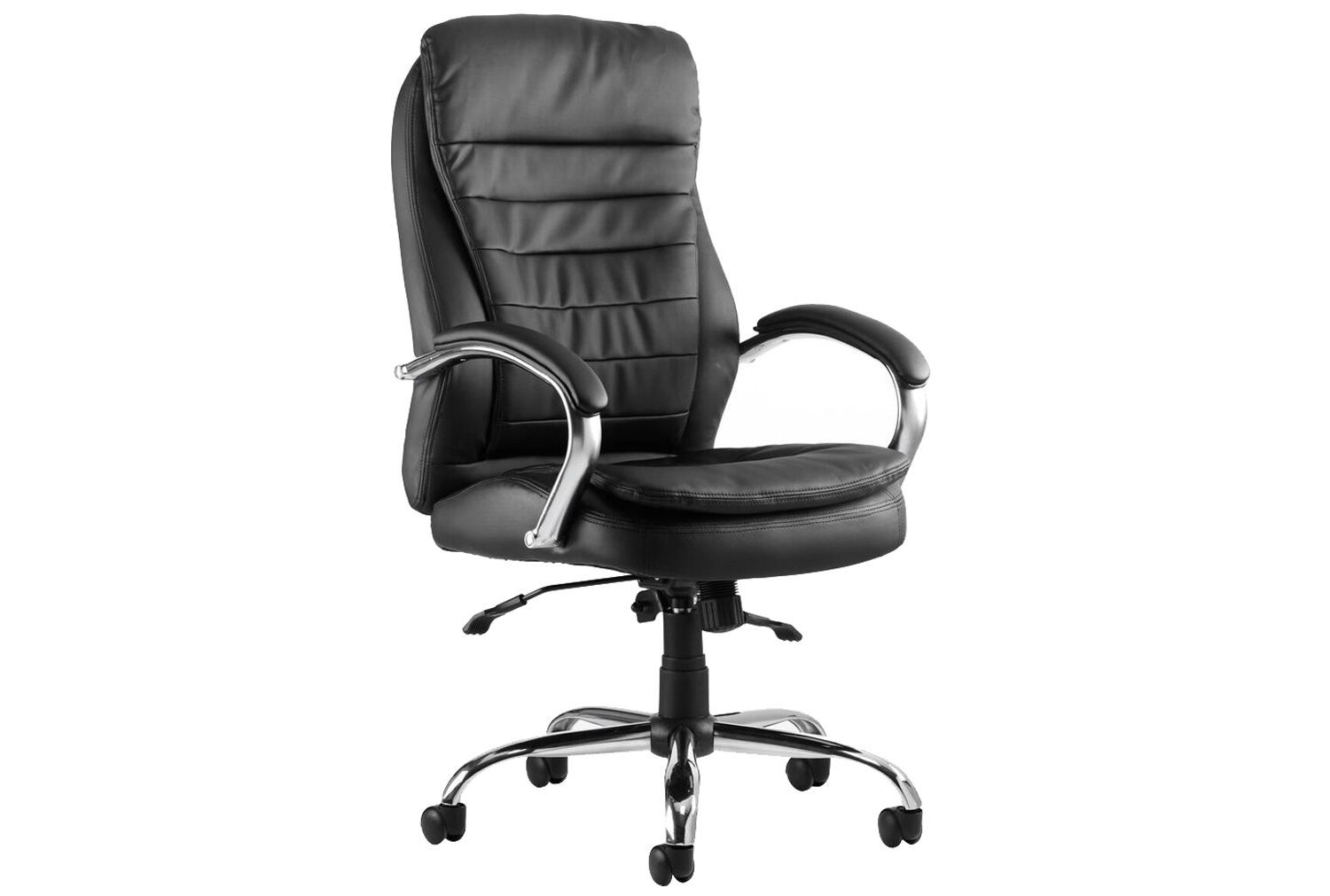 Babel High Back Leather Executive Office Chair Black, Black, Fully Installed