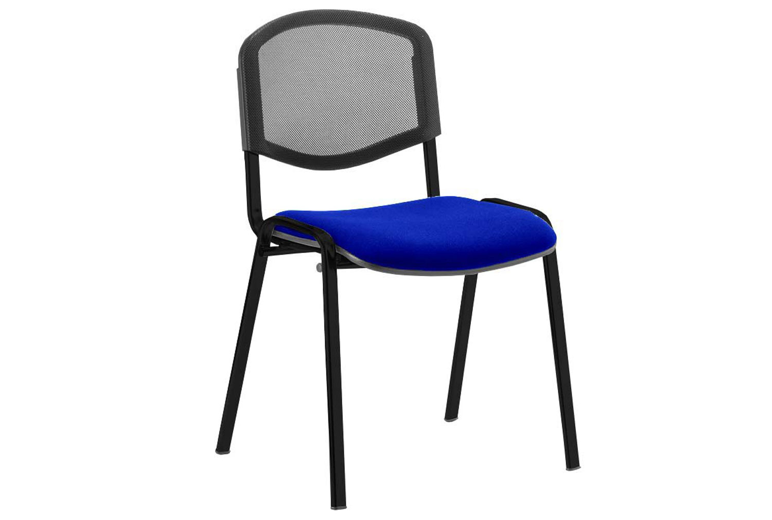 Qty 4 - ISO Black Frame Mesh Back Conference Office Chair (Stevia Blue)