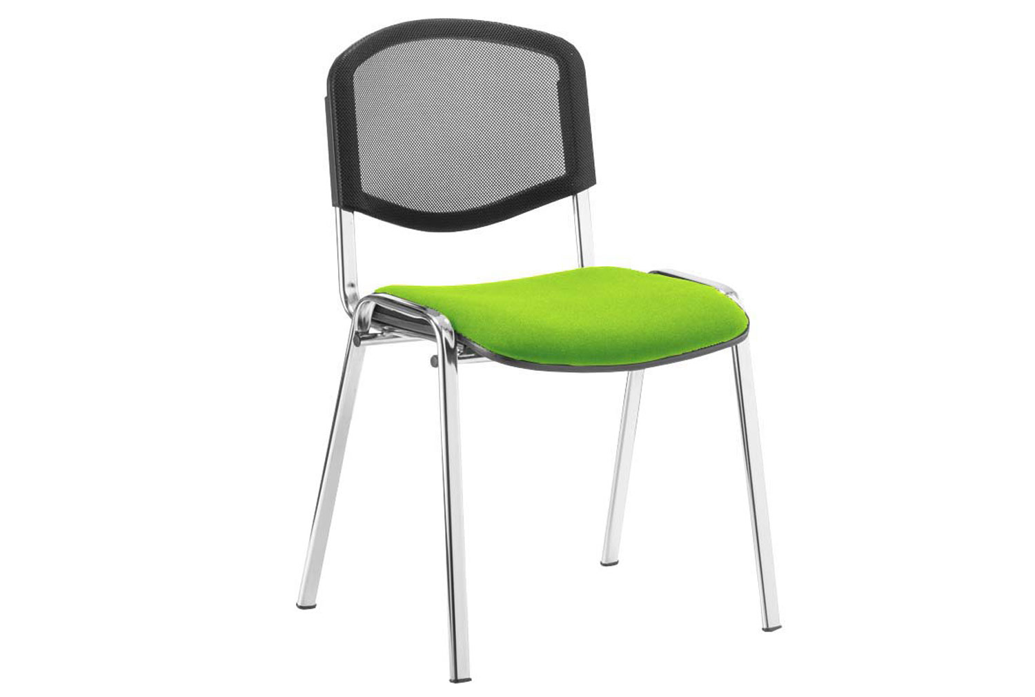 Qty 4 - ISO Chrome Frame Mesh Back Conference Office Chair (Myrrh Green)