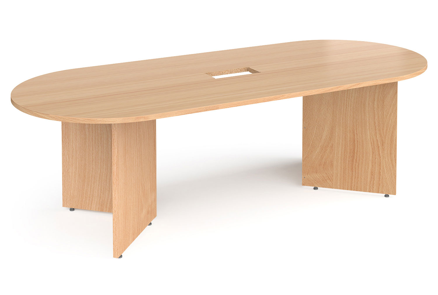 All Beech Power Ready Radial End Boardroom Table