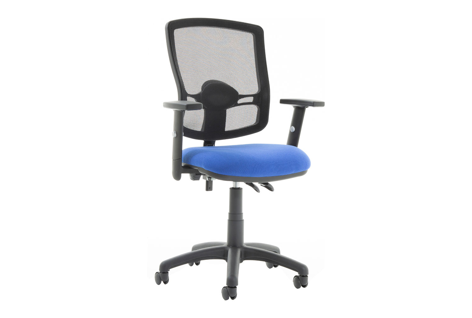 Lunar Plus 2 Lever Deluxe Mesh High Back Operator Office Chair (Adjustable Arms), Maringa Teal