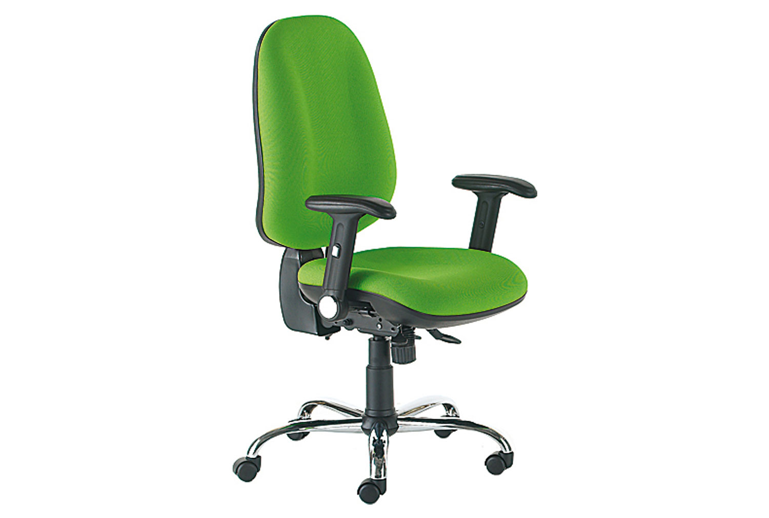 Bradford Extra High Back Synchro Operator Office Chair With Inflatable Lumbar, No Arms, Everlast
