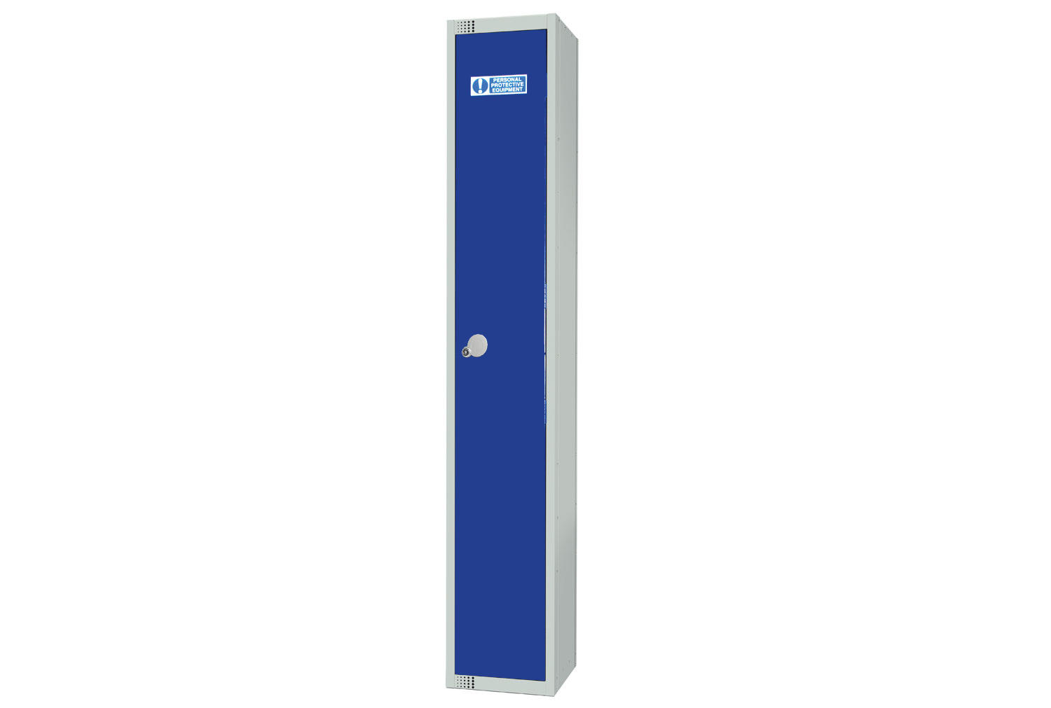 Elite PPE Lockers, 1 Door, 30wx30dx180h (cm), Cam Lock, Blue