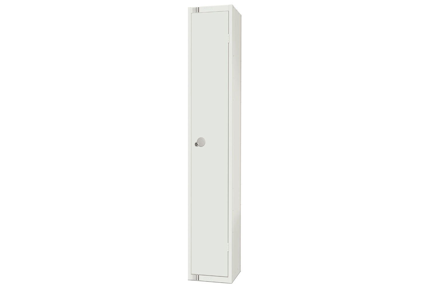 Elite All White Lockers, 1 Door, 30wx30dx180h (cm), Cam Lock