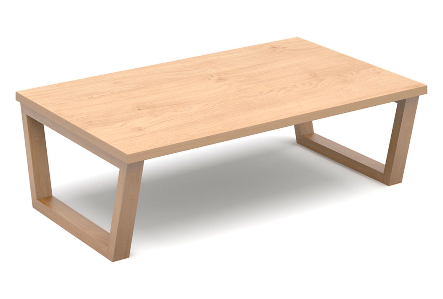 Niche Rectangular Coffee Table (Wooden Sled Frame), Kendal Oak, Fully Installed