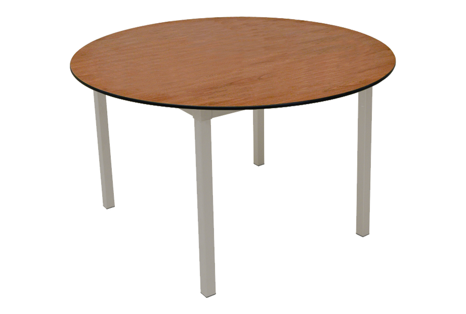 Gopak Enviro Compact Outdoor Round Classroom Table With Solid Top, 120dia (cm), Chestnut