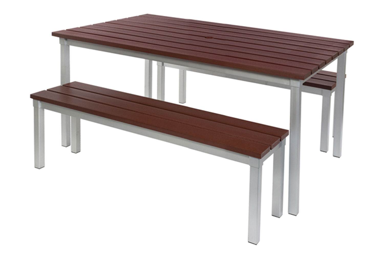 Enviro Outdoor Furniture Bundle Deal With 2 Benches, 125wx90dx71h (cm)