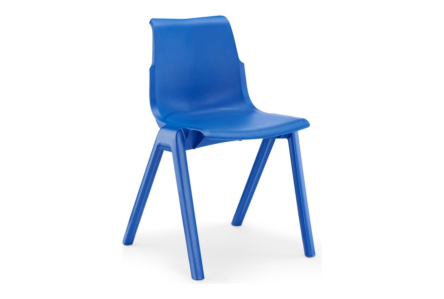 Qty 8 - Hille Ergo Stacking Classroom Chair, 14+ Years - 46h (cm), Blue