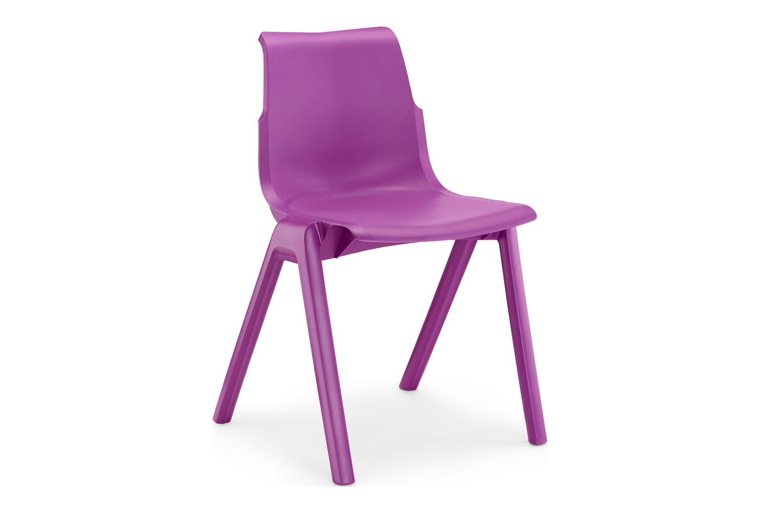 Qty 8 - Hille Ergo Stacking Classroom Chair, 14+ Years - 46h (cm), Purple