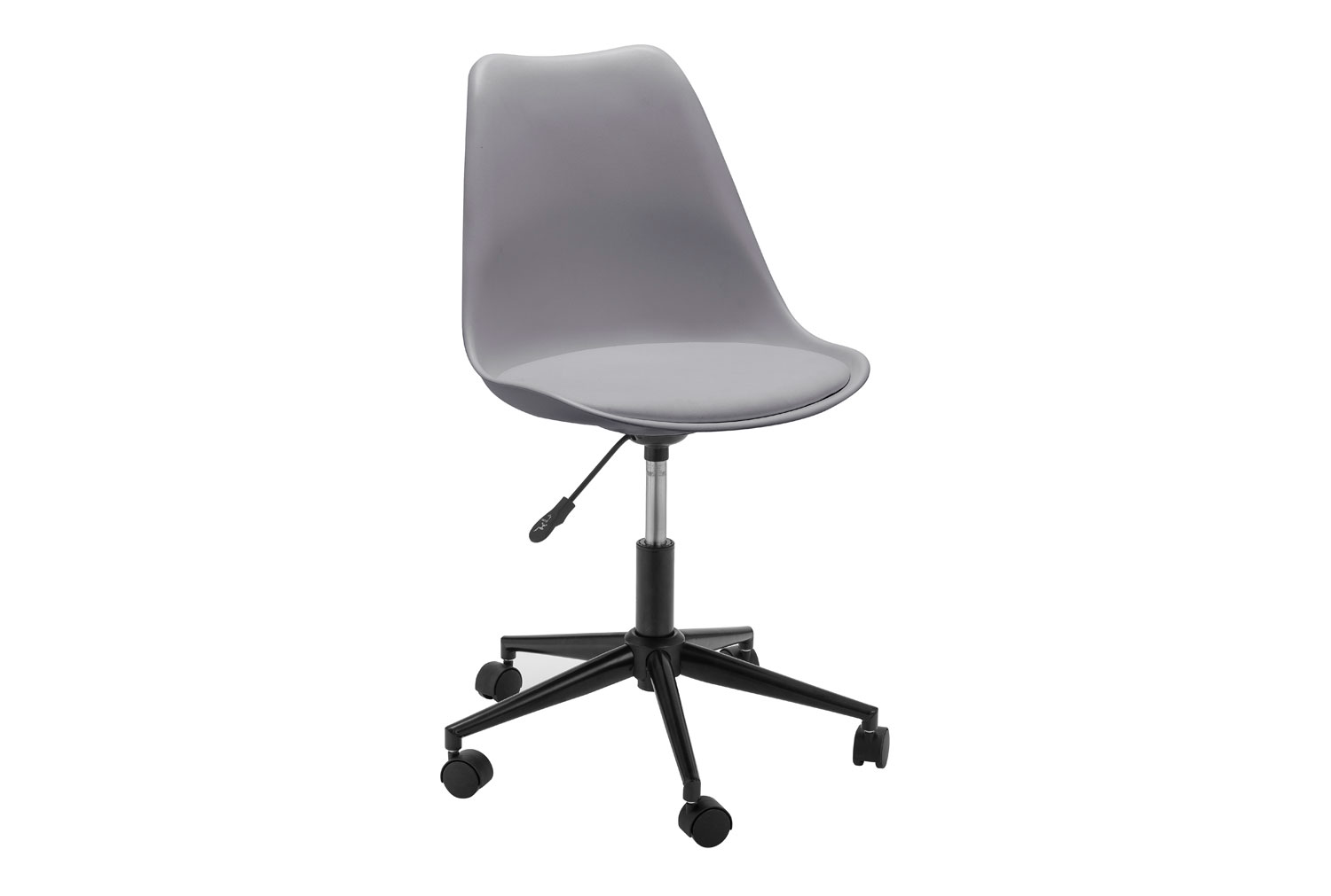 Denning Grey Office Chair with Black Base