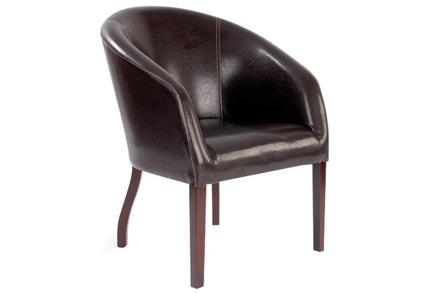 Metro Curved Armchair, Brown