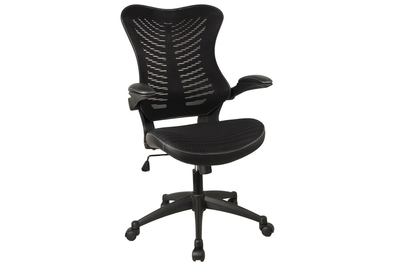 Mercury Mesh Back Operator Office Chair (Black), Black, Fully Installed