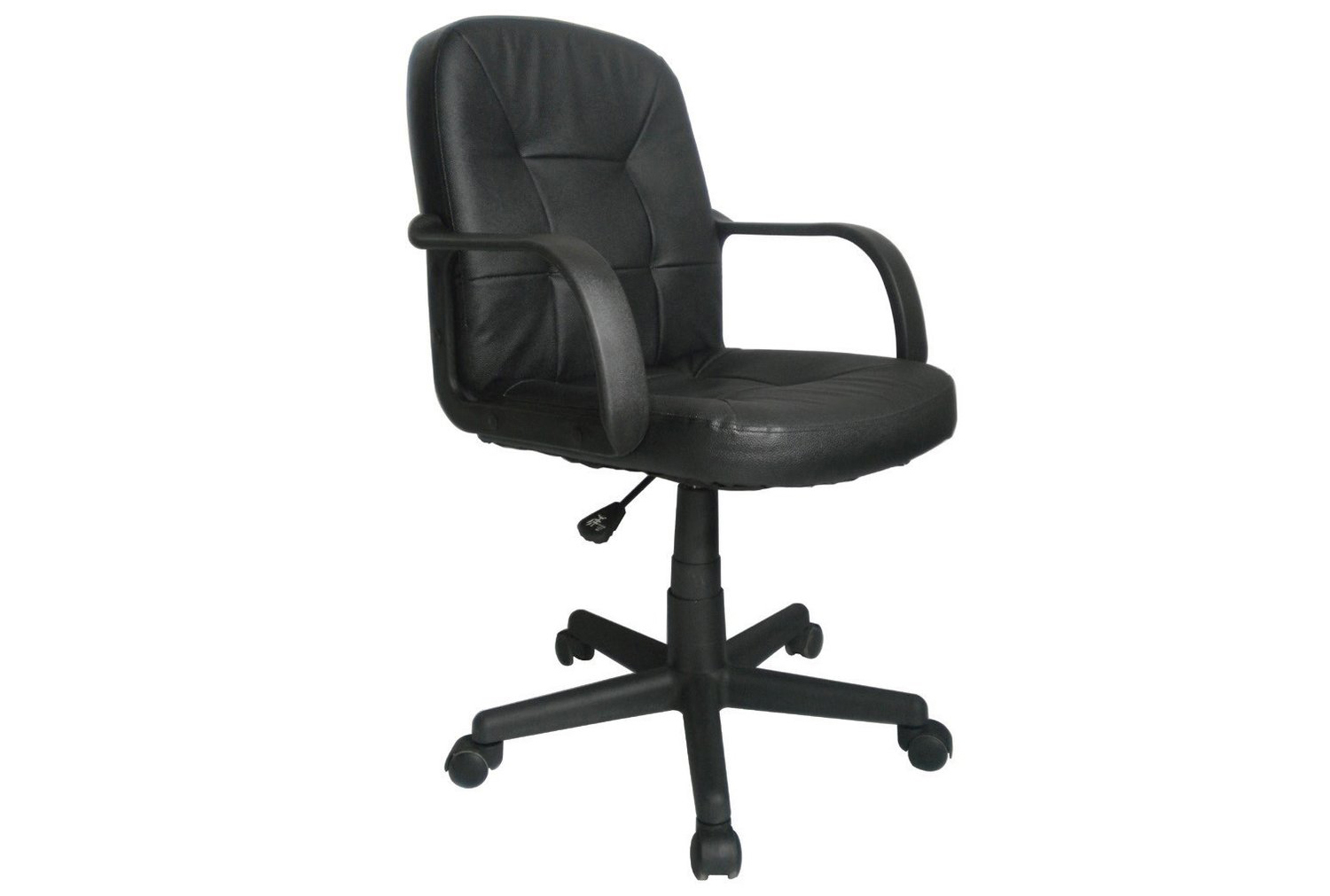Holland Leather Faced Executive Office Chair, Black, Fully Installed