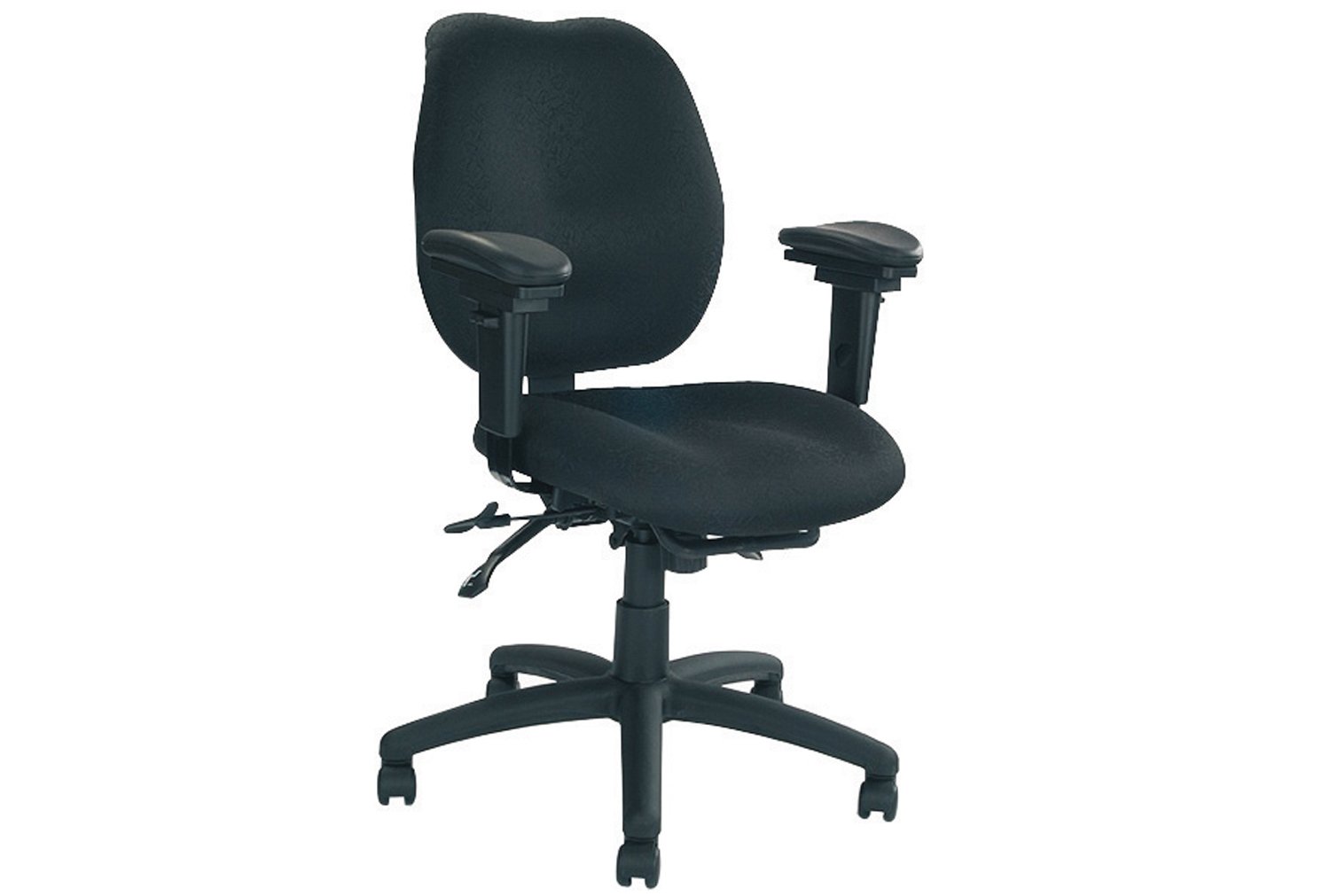 24 Hour Medium Back Ergonomic Operator Office Chair, Black, Express Delivery