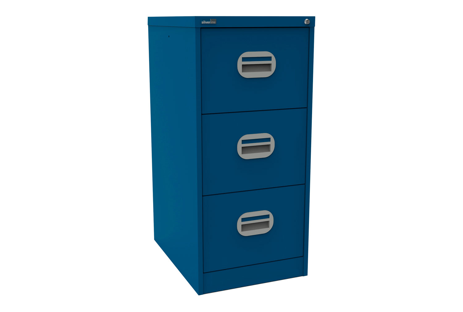 Silverline Kontrax 3 Drawer Filing Cabinet, 3 Drawer - 46wx62dx101h (cm), Blue