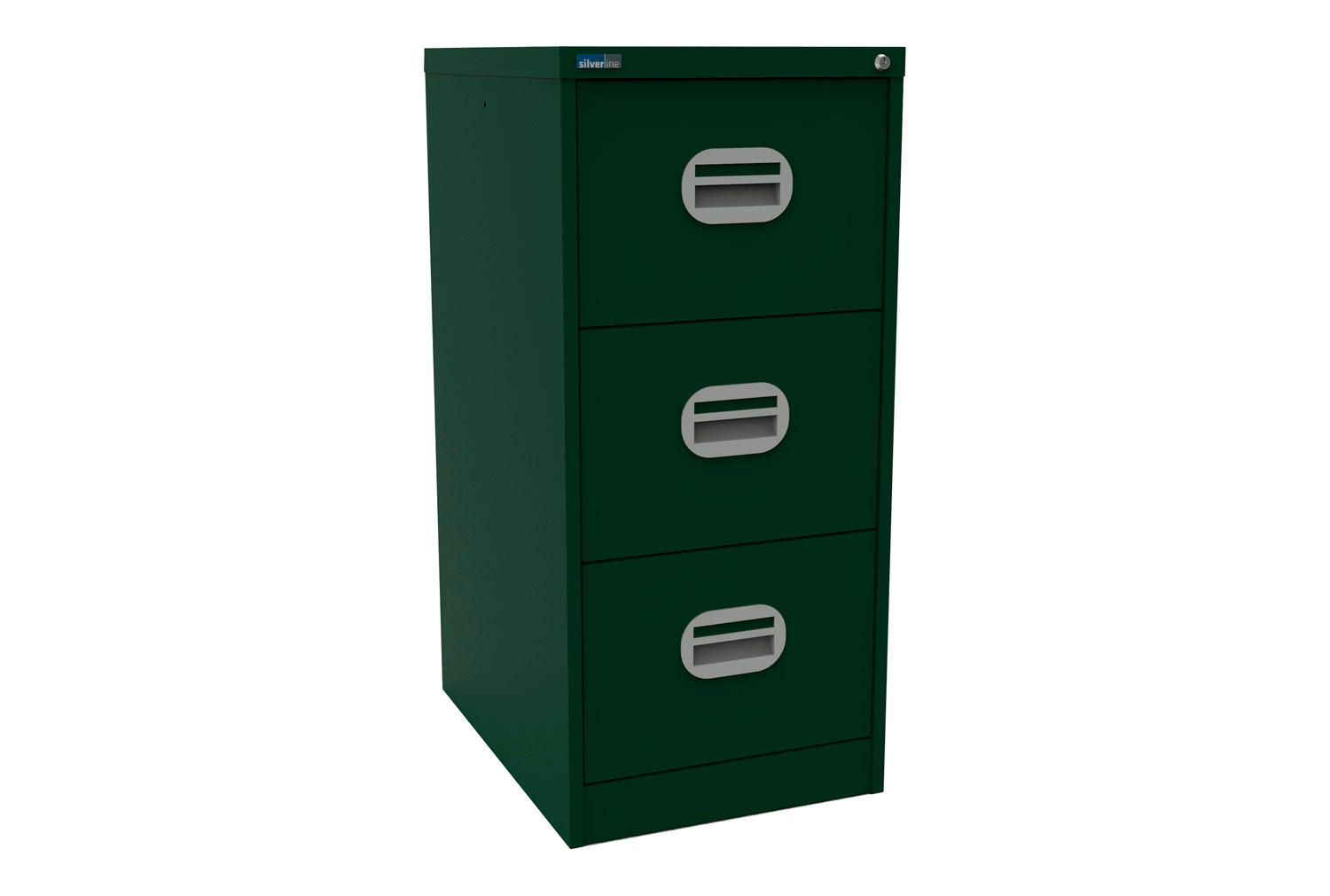 Silverline Kontrax 3 Drawer Filing Cabinet, 3 Drawer - 46wx62dx101h (cm), Green