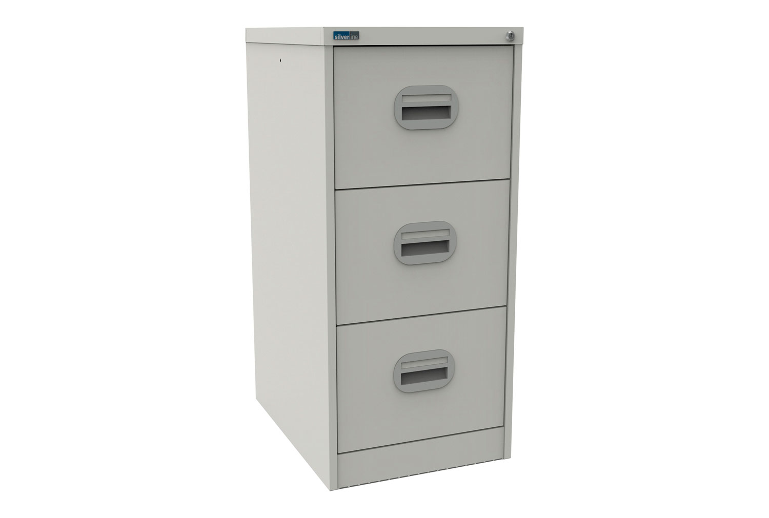Silverline Kontrax 3 Drawer Filing Cabinet, 3 Drawer - 46wx62dx101h (cm), Traffic White, Express Delivery