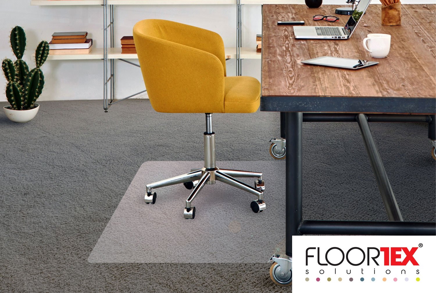 Cleartex Advantagemat PVC Office Chair Mat For Low Pile Carpets, 120lx75w (cm)