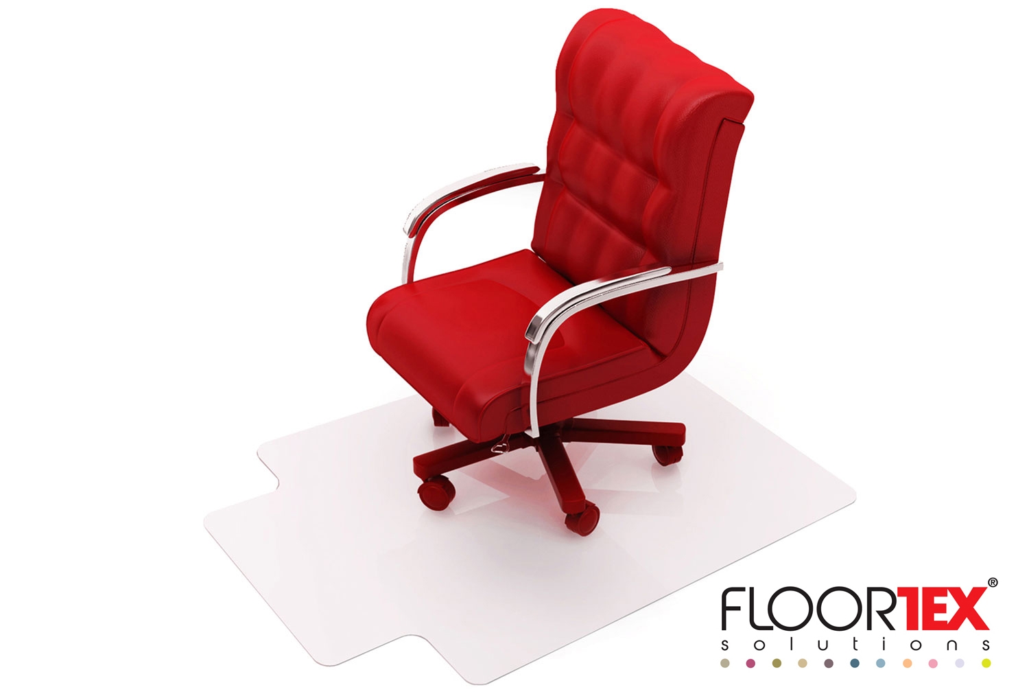 Cleartex Advantagemat PVC Lipped Office Chair Mat For Hard Floors, 120lx90w (cm)