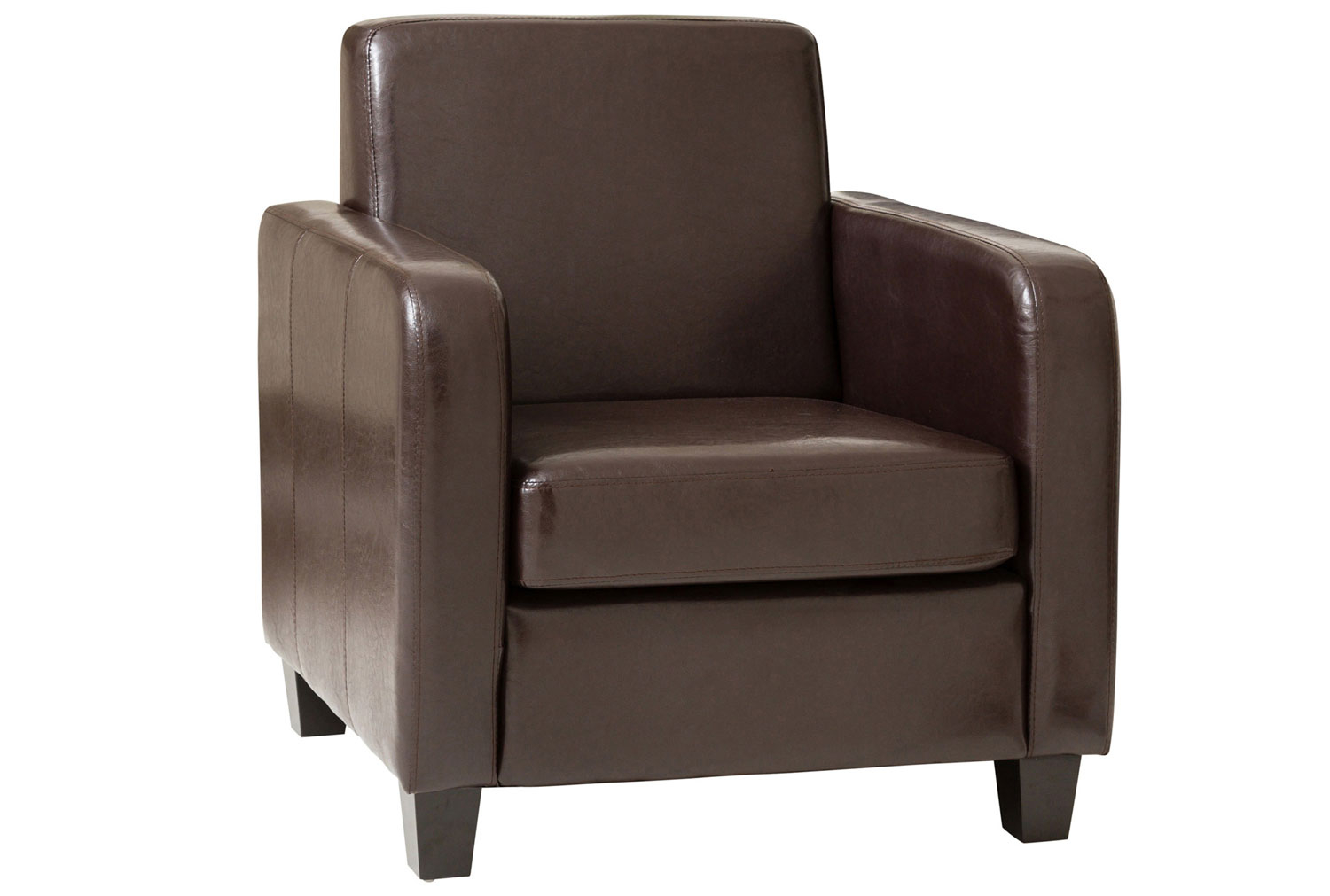 Agadir Leather Tub ArmReception Chair, Brown