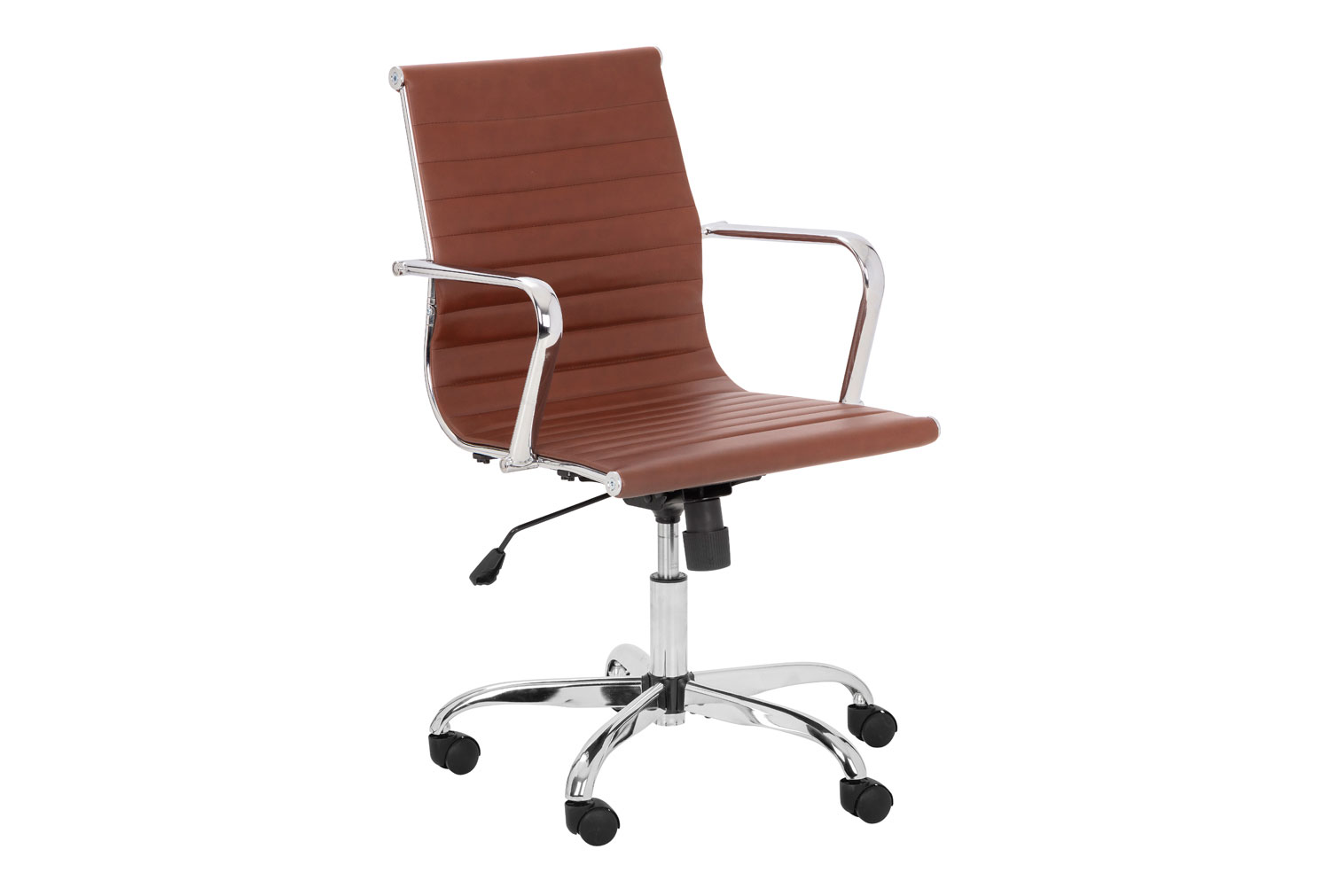 Geston Faux Leather Executive Brown Office Chair, Brown