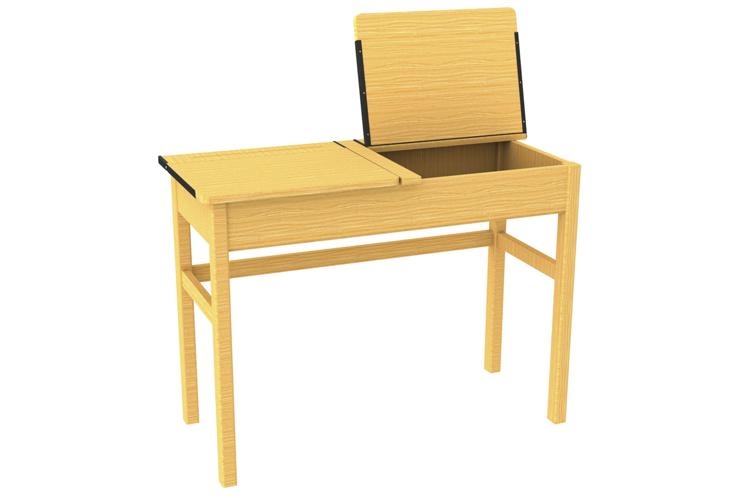 Scholar Double Wooden Locker Desk, 115wx46dx65h (cm), Beech