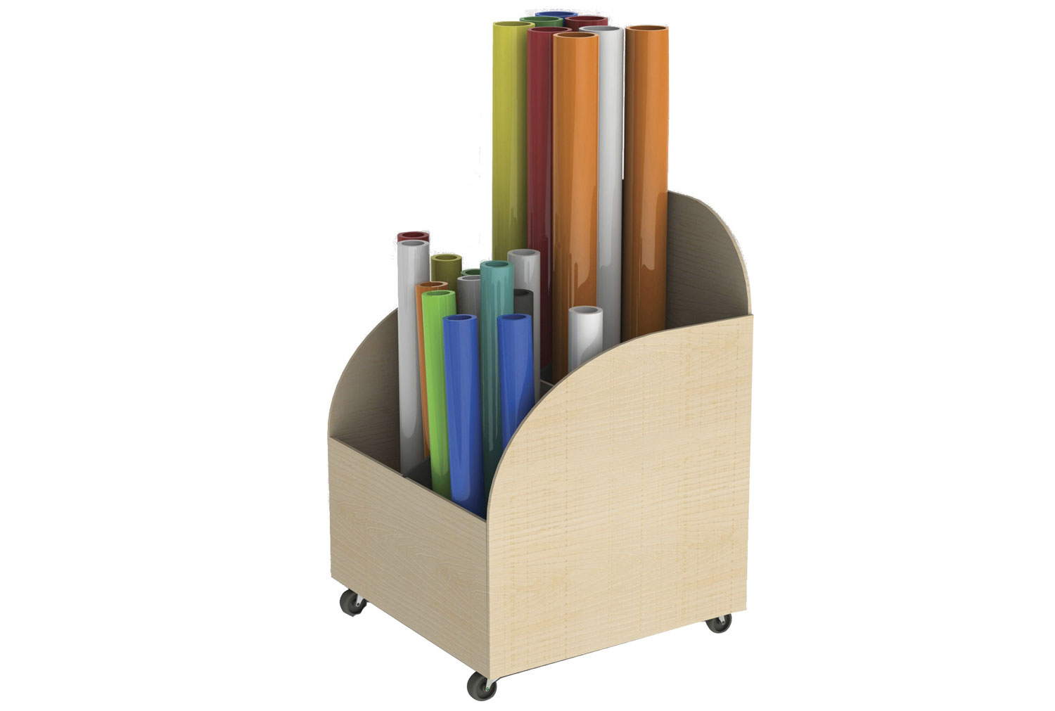 Early Years Paper Roll Storage Trolley, White