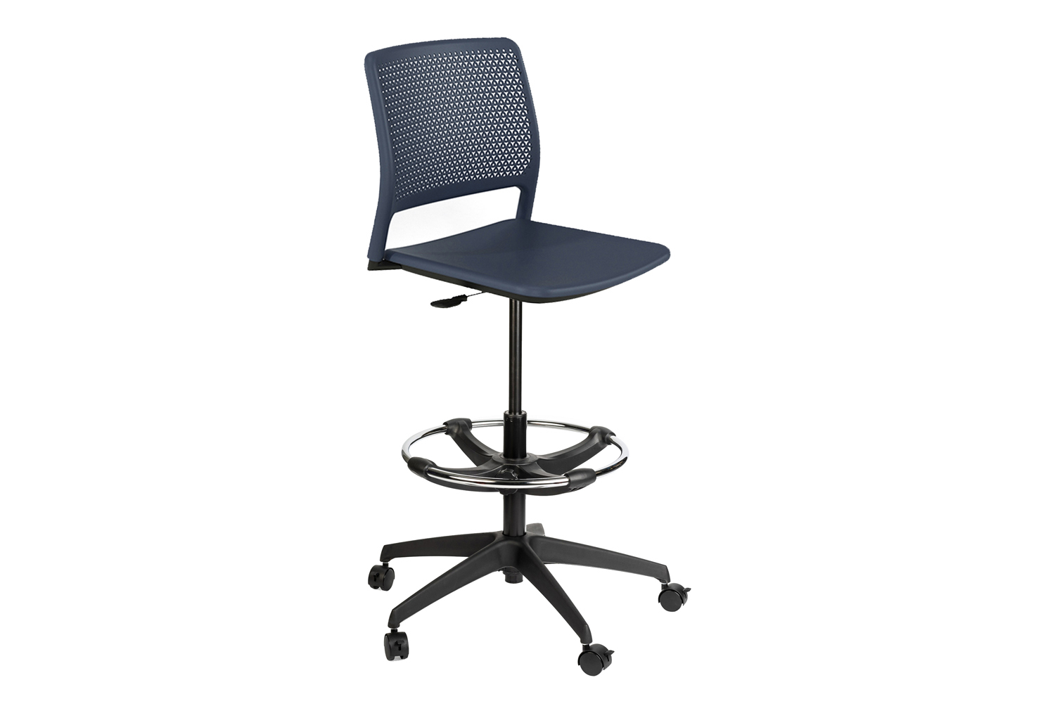Qty 3 - Grafton Draughtsman Office Chair, Black Frame, Nordic
