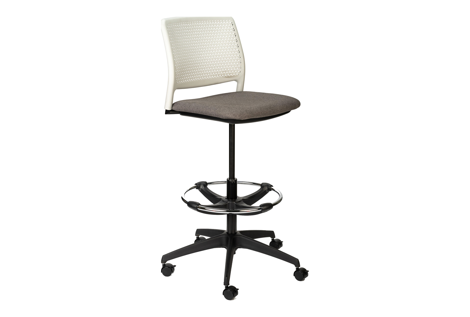 Qty 3 - Grafton Draughtsman Office Chair With Seat Pad, Black, Forward