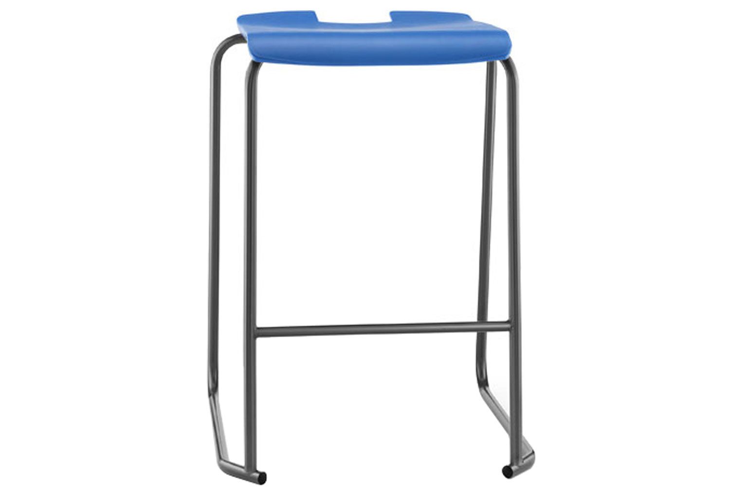 Qty 6 - Hille SE Ergonomic Classroom Stool, 61h (cm), Dark Grey Frame, Pacific Blue