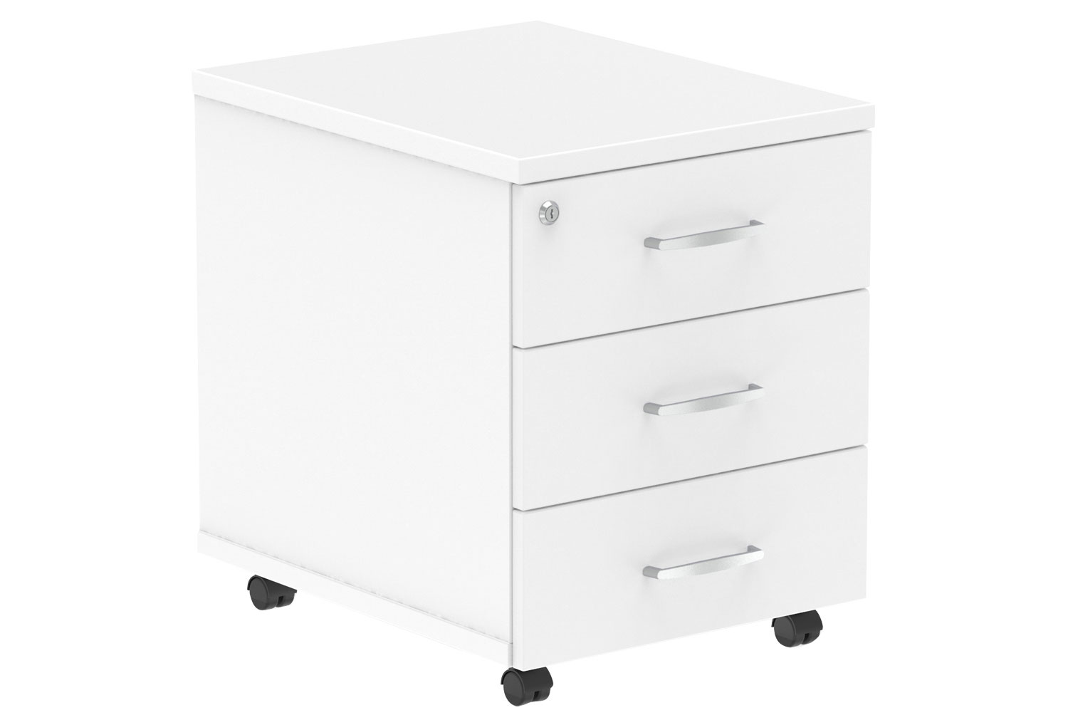 Pamola 3 Drawer Mobile Pedestal, White, Express Delivery