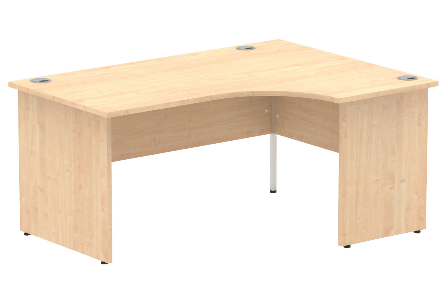 All Maple Panel End Ergonomic Office Desk Right, 160wx120/80dx73h (cm), Express Delivery