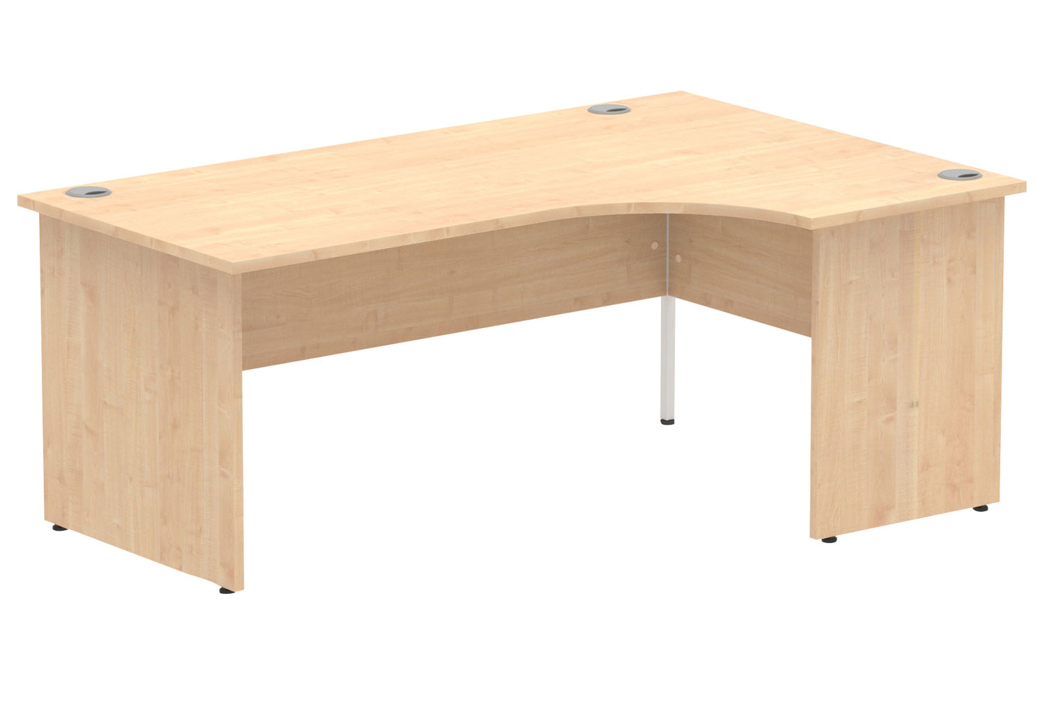 All Maple Panel End Ergonomic Office Desk Right, 180wx120/80dx73h (cm)
