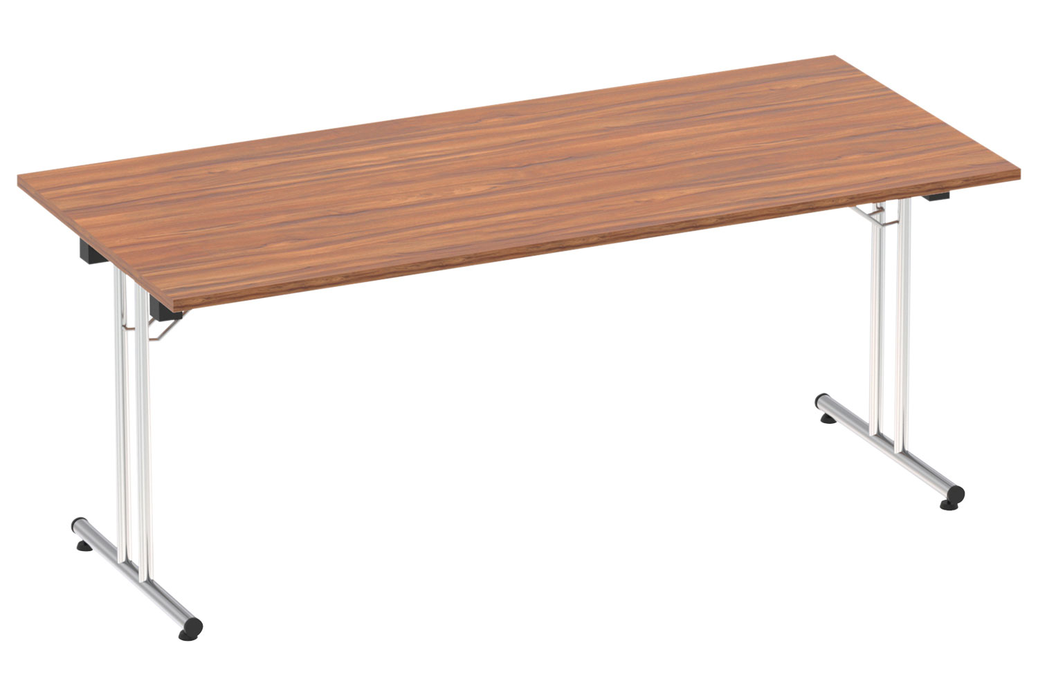 Vitali Rectangular Folding Table, 180wx80dx73h (cm), Walnut, Fully Installed