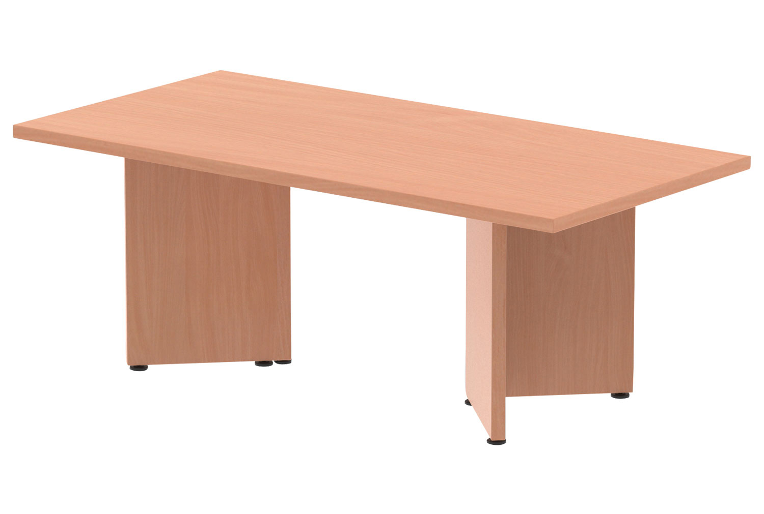 Vitali Rectangular Coffee Table (Panel Legs), 120w (cm), Grey Oak