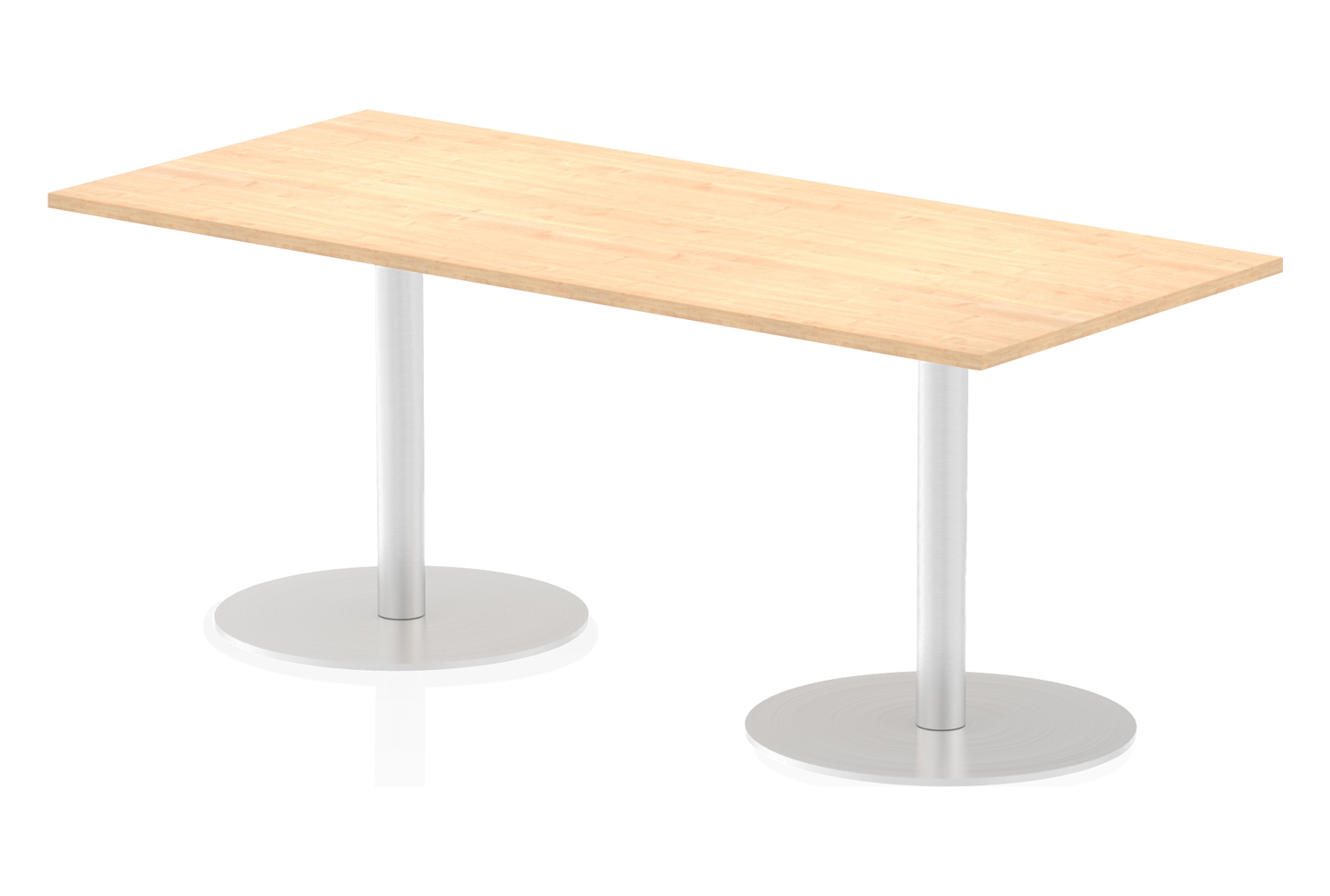 All Maple Radial Base Rectangular Dining Table, 180wx80d (cm)