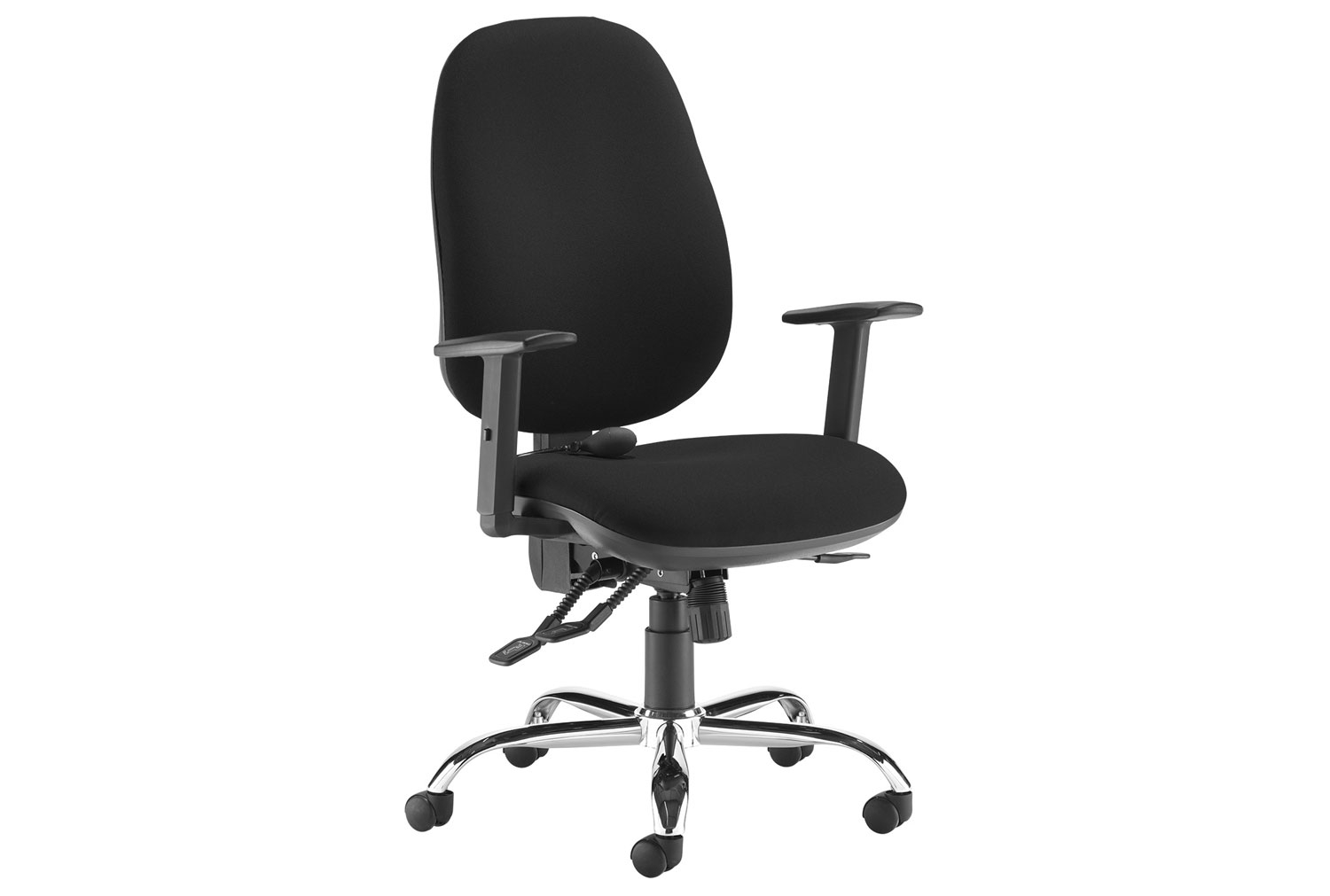 Gilmour Ergo 24 Hour Asynchro Fabric High Back Operator Office Chair, Black, Fully Installed
