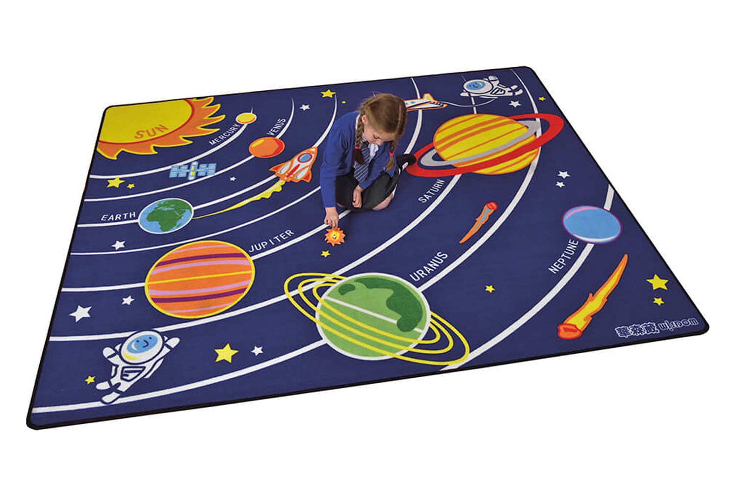 Early Years Colour Space Rectangular Rug