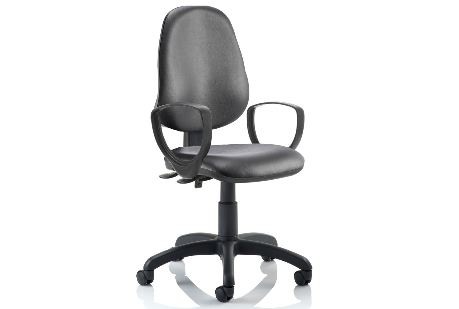 Lunar 2 Lever High Back Vinyl Operator Chair (Fixed Arms)