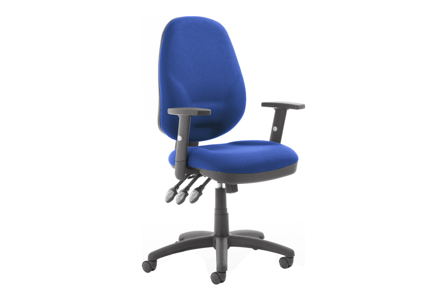 Lunar Plus XL Operator Office Chair With Adjustable Arms, Blue, Express Delivery