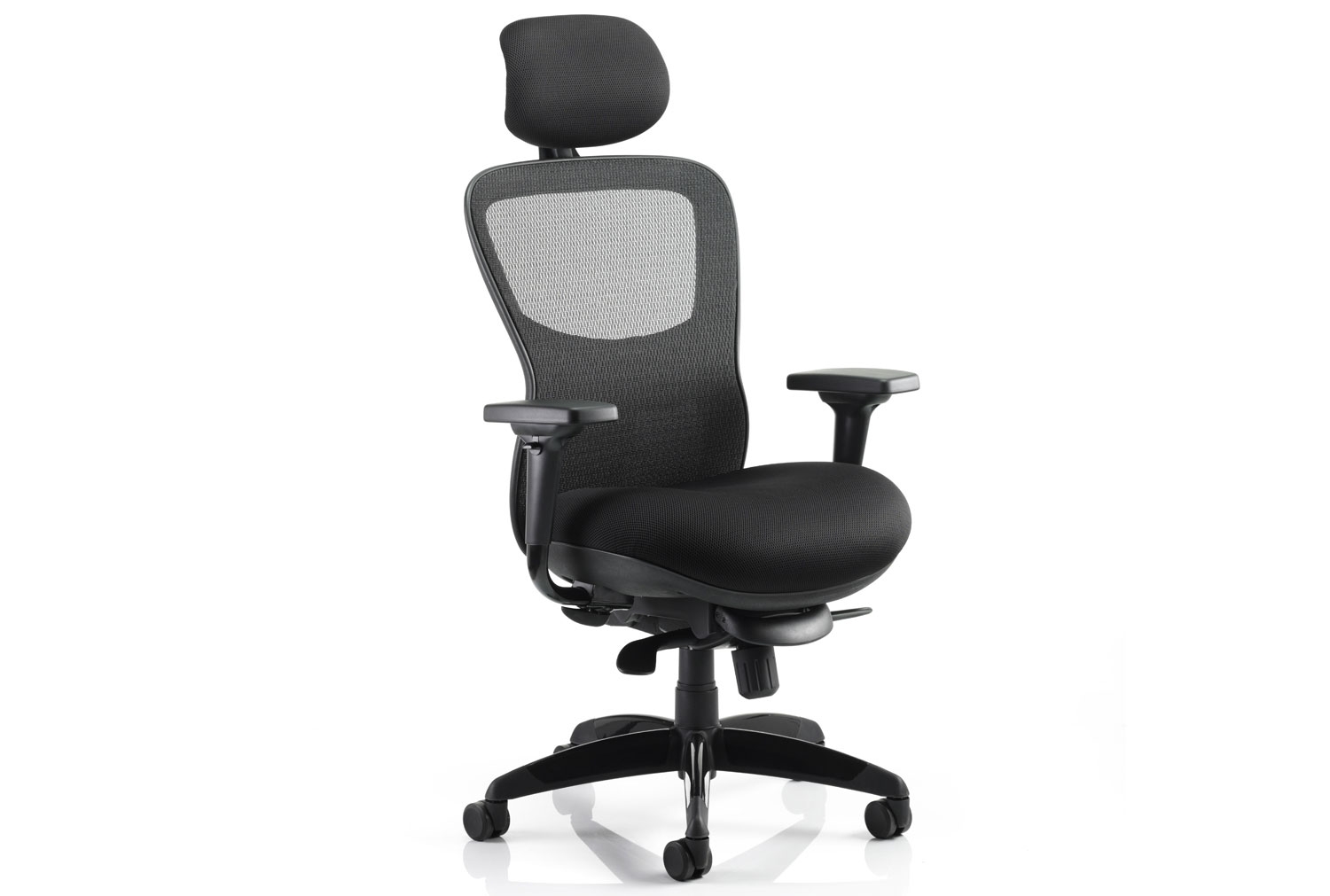 Shadow Ergonomic Mesh Back Posture Office Chair With Black Airmesh Seat And Headrest, Fully Installed